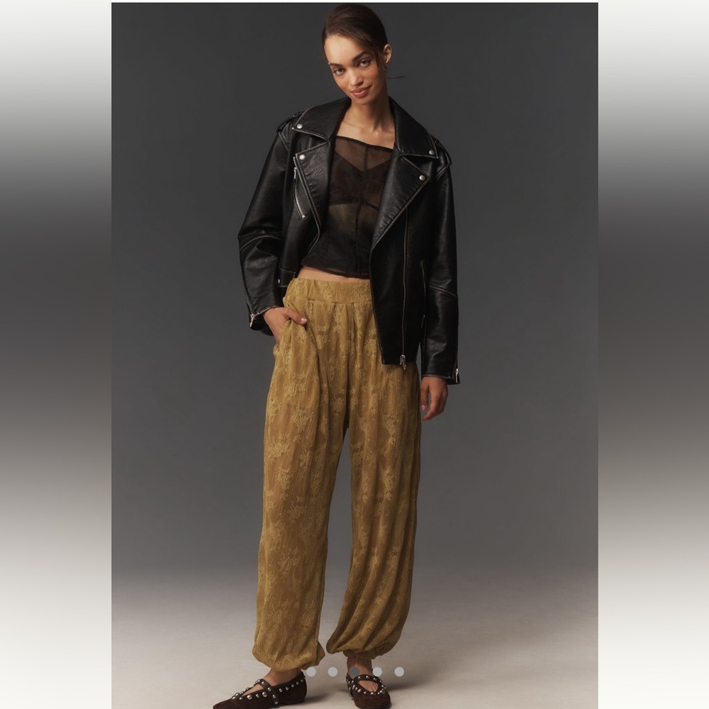 NWT Anthropologie Maeve sheer lace balloon pants